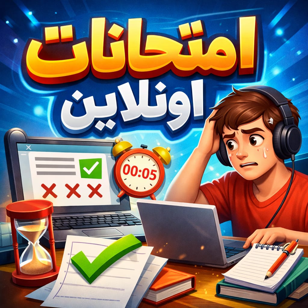 امتحانات اونلاين وملازم شرح